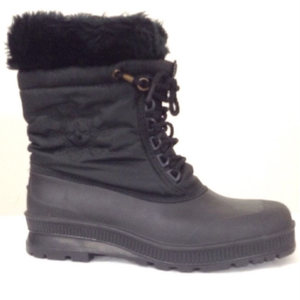 Sorel Black Insulated Waterproof Lace-Up Boots Size 9